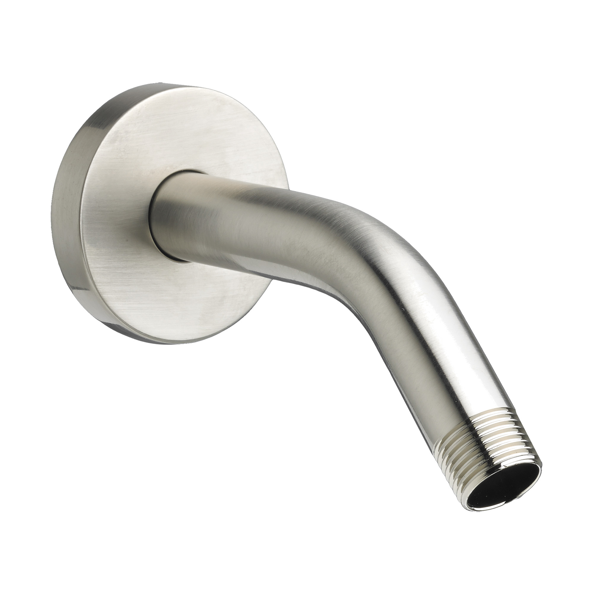 Modern 5" Wall Mount Shower Arm & Flange in Brushed Nickel