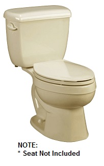 Titan Pro 2-pc Toilet No Seat Elongated Bone