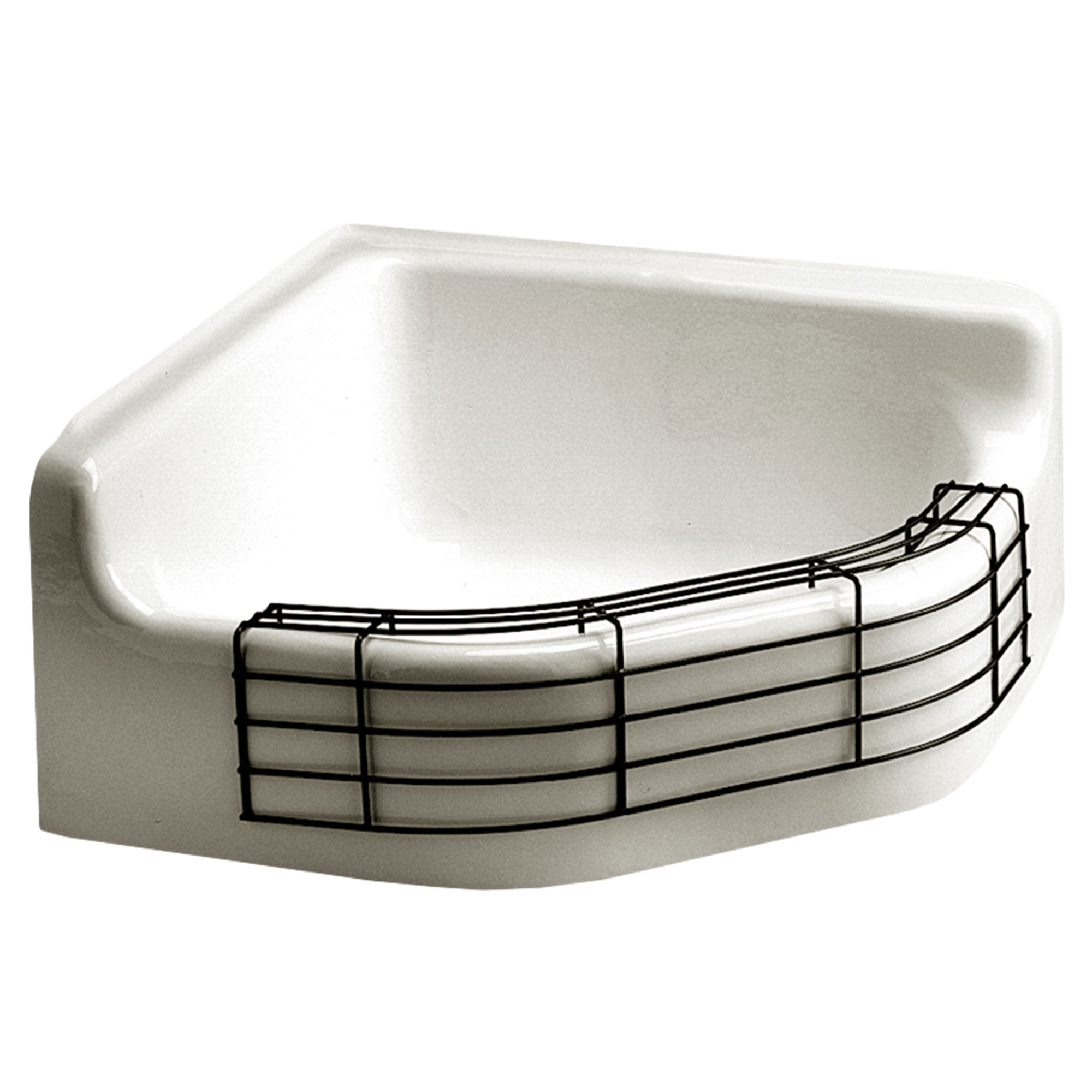 Florwell 28x28" Service Sink in White w/Removable Rim Guard