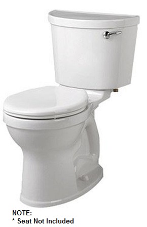 Champion PRO 2-pc Toilet No Seat Round Front Right Height with Right Side Mounted Trip Lever White