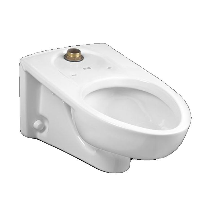 Afwall Elongated Toilet Bowl w/Slot Rim for Bedpan in White