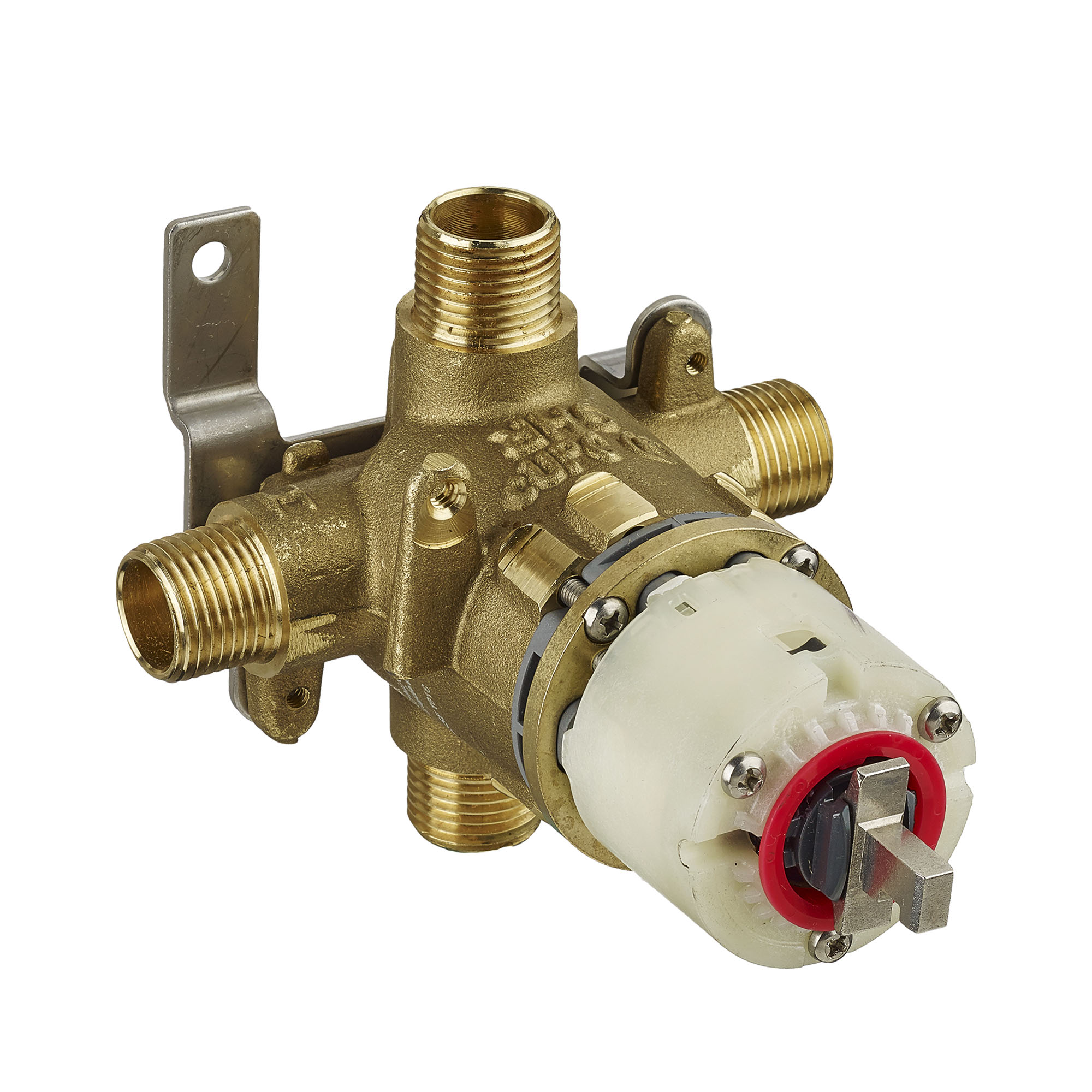 Pressure Balance Temperature Control Rough Valve Only 1/2" Universal Inlets/Outlets w/Screwdriver Stops