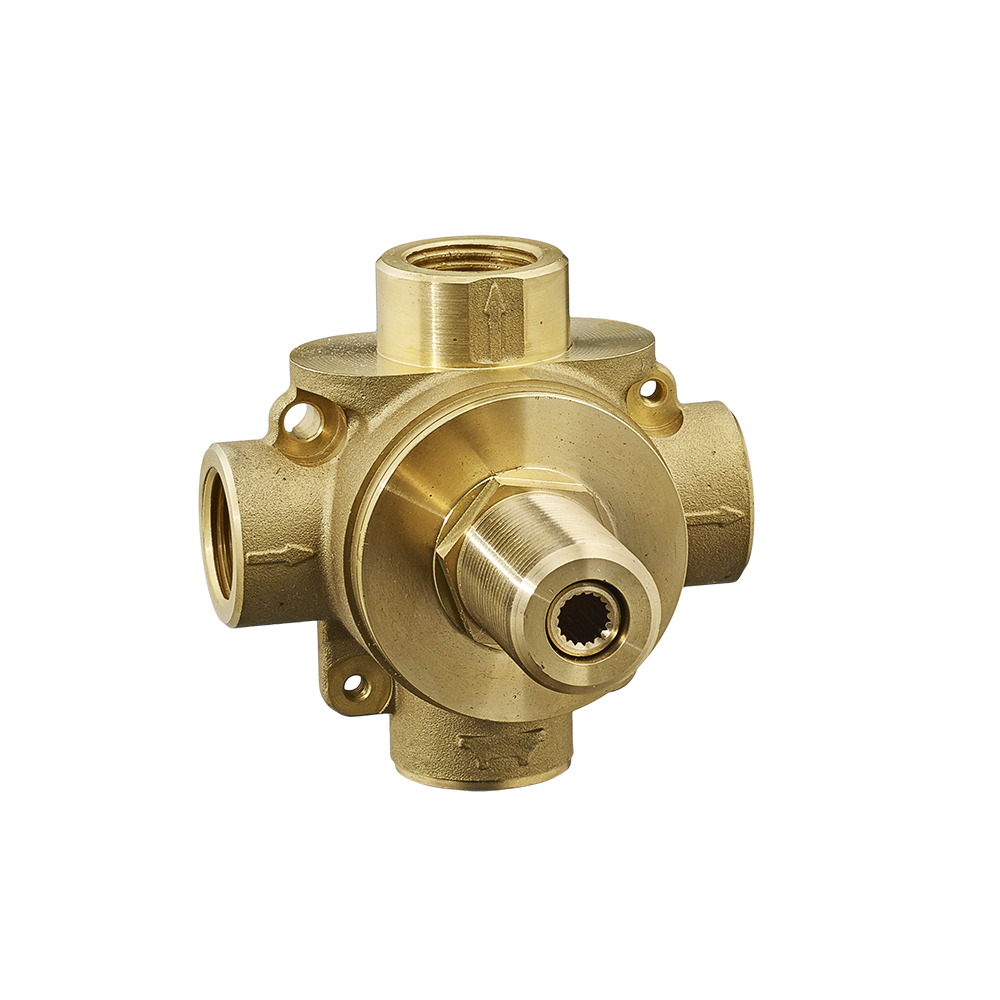 3-Way In-Wall Diverter Valve Rough Shared 1/2" NPT Inlets/Outlets