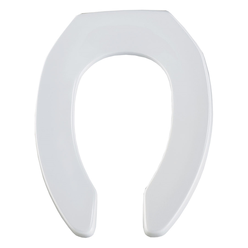 Elongated Heavy Duty Open Front Toilet Seat w/No Cover/White