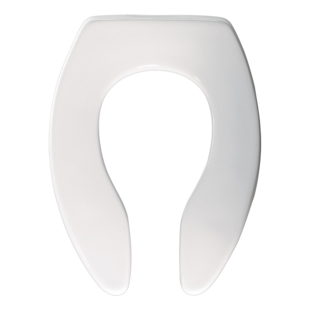 Elongated Plastic Open Front Toilet Seat/No Cover/White
