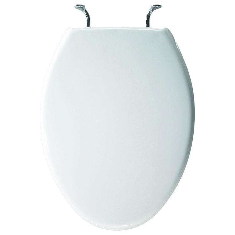 Elongated Closed Front Toilet Seat w/Cover in White