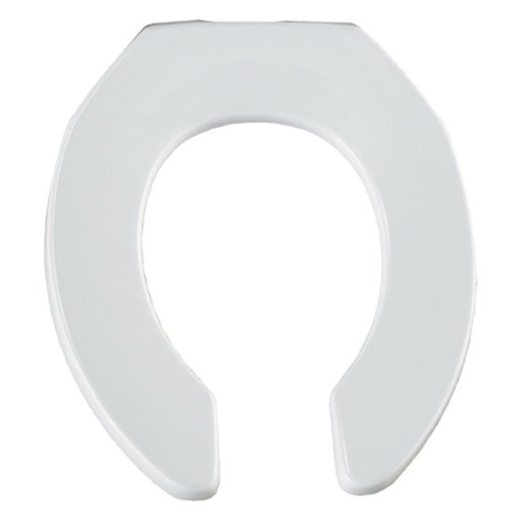 Round Plastic Open Front Toilet Seat w/no Cover in White