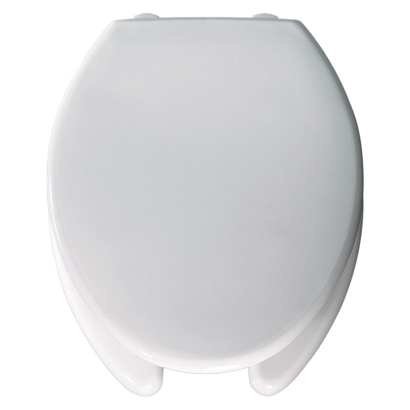 Raised Open Front Elong Toilet Seat/Cover w/2" Lift in White