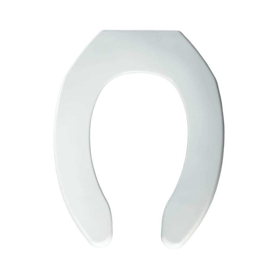 Toilet Seat Elongated Heavy-Duty Commercial No Cover White