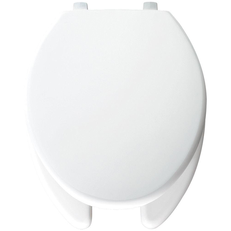 Heavy Duty Elong Plastic Open Front Toilet Seat/Cover/White