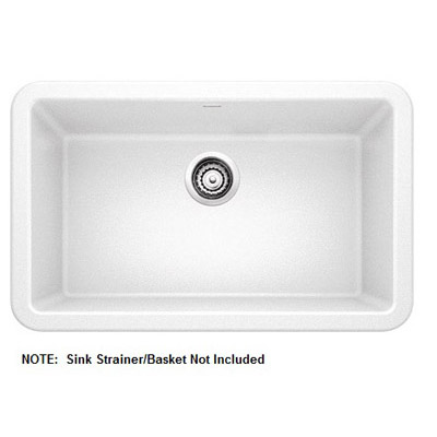 Ikon 30x19x10" Apron Front Single Bowl Sink in White