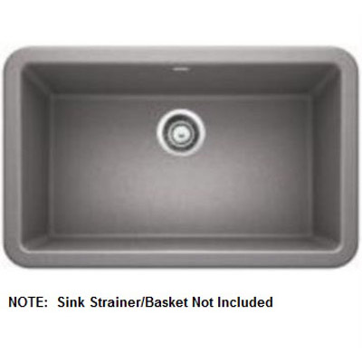 Ikon 30x19x10" Apron Front Single Bowl Sink in Metallic Gray