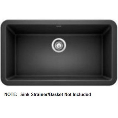 Ikon 33x19x10" Apron Front Single Bowl Sink in Anthracite