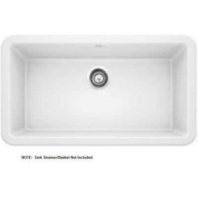 Ikon 33x19x10" Apron Front Single Bowl Sink in White