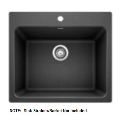 Liven 25x22x12" Single Bowl Laundry Sink in Anthracite