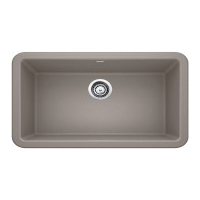 Ikon 33x19x10" Apron Front Single Bowl Sink in Truffle
