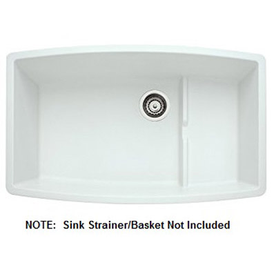 Performa Cascade 32x19-1/2x10" Super Single Sink in White