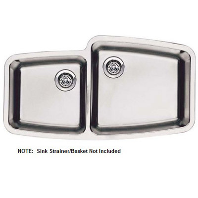 Performa 37-5/8x20-1/2x10" Stainless 1-3/4 Double Bowl Sink