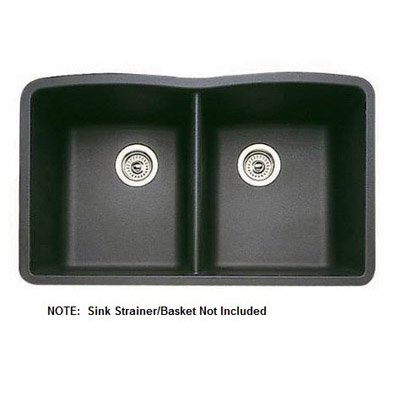 Diamond 32x19-1/4x-1/2" Equal Dbl Bowl Sink in Anthracite
