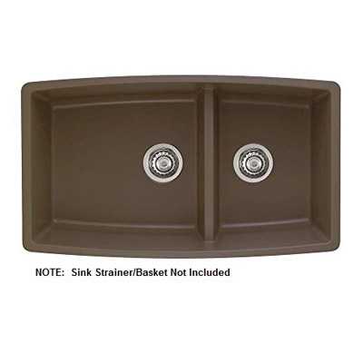 Performa 33x19x10" Medium 1-3/4 Double Bowl Sink in Brown