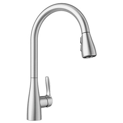 Atura Single Hole Pull-Down Spray Kitchen Faucet in PVD Steel