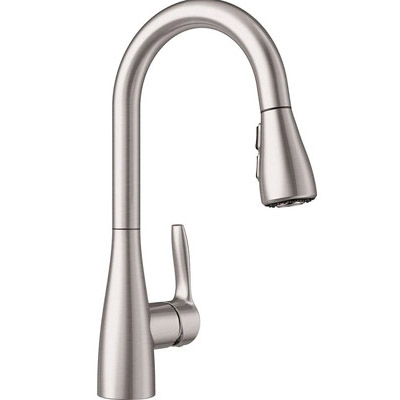 Atura Single Hole Pull-Down Spray Bar Faucet in PVD Steel