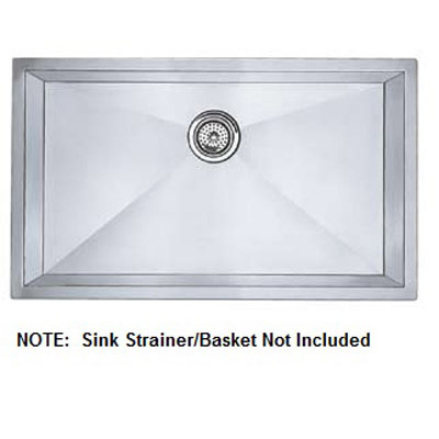 Precision 32x19x10" Stainless Steel Super Single Bowl Sink