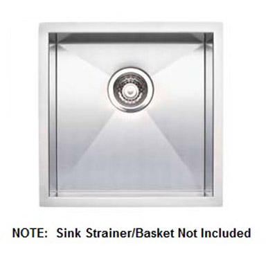 Precision 17x17x8" Stainless Steel Single Bowl Bar Sink 