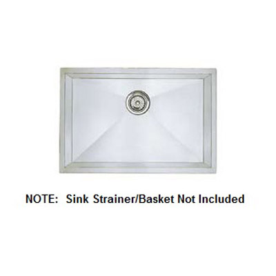 Precision 25x18x10" Stainless Steel Medium Single Bowl Sink