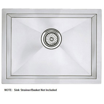 Precision 22x18x10" Stainless Steel Single Bowl Kitchen Sink