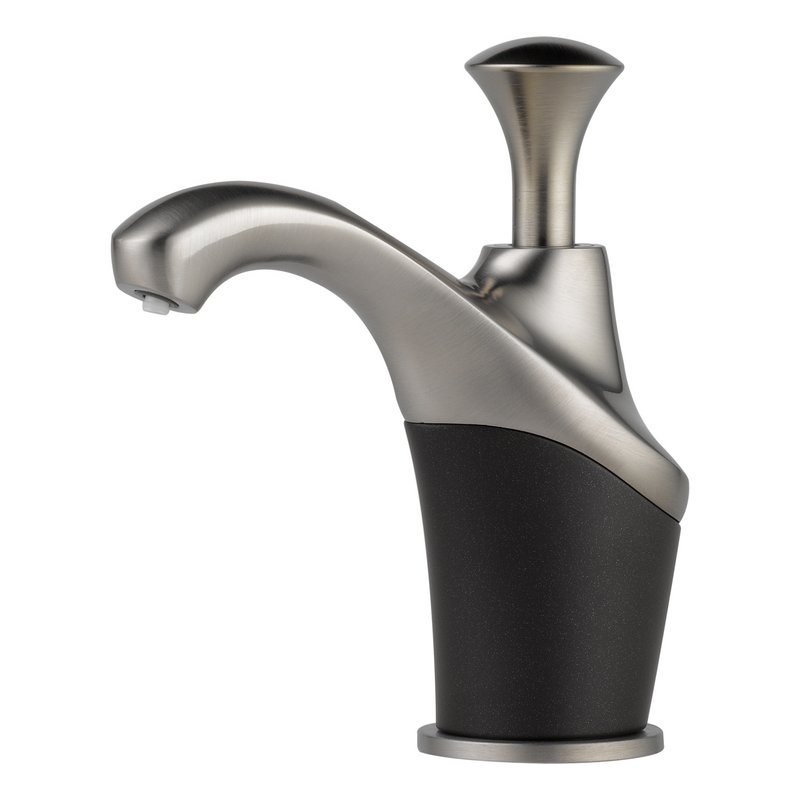 Brizo Vuelo Soap Dispenser in Cocoa Brown & Stainless Steel