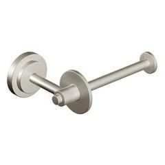 Iso Single Post Toilet Paper Holder in Brushed Nickel
