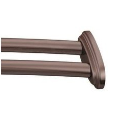 Adjustable Curved Double Shower Rod 5' Old World Bronze