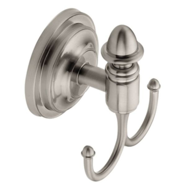 Stockton Double Robe Hook in Brushed Nickel