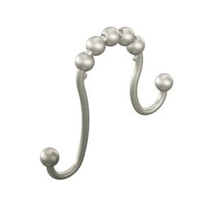 Double Shower Curtain Ring in Brushed Nickel