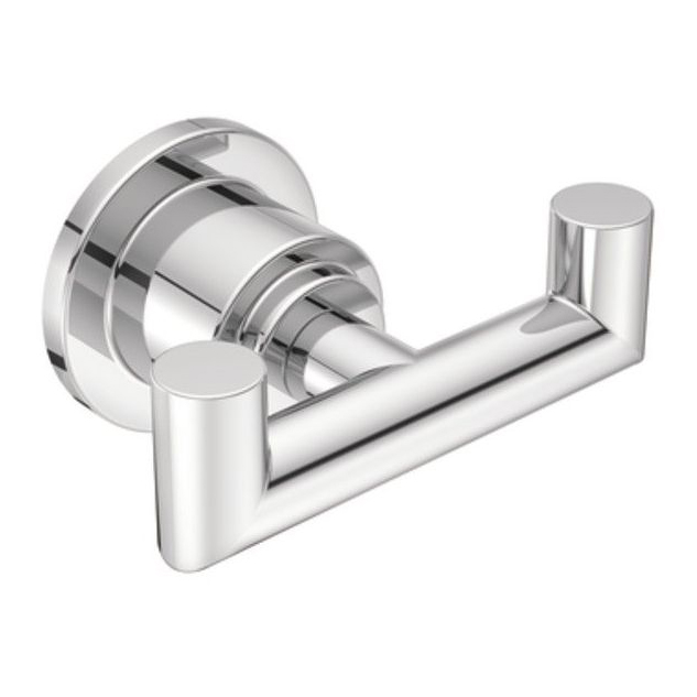 Arris 3-1/2" Double Robe Hook in Chrome