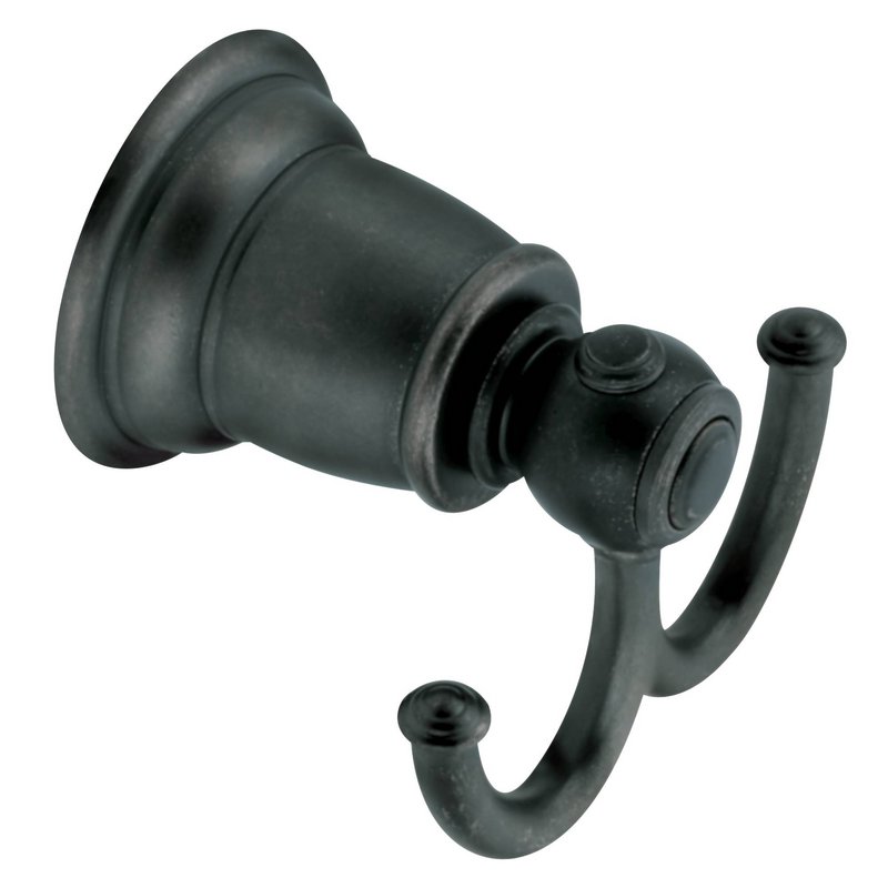 Kingsley Double Robe Hook in Wrought Iron