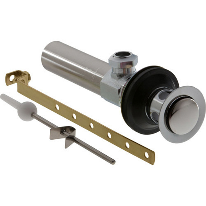 Metal Lavatory Drain Assembly, No Lift-Rod, in Polished Chrome