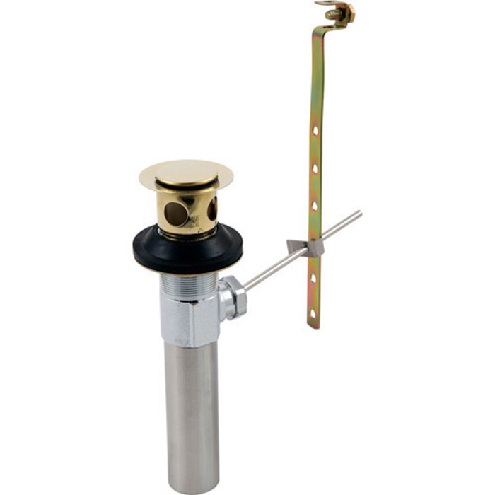 Metal Lavatory Drain Assembly, No Lift-Rod in Polished Brass