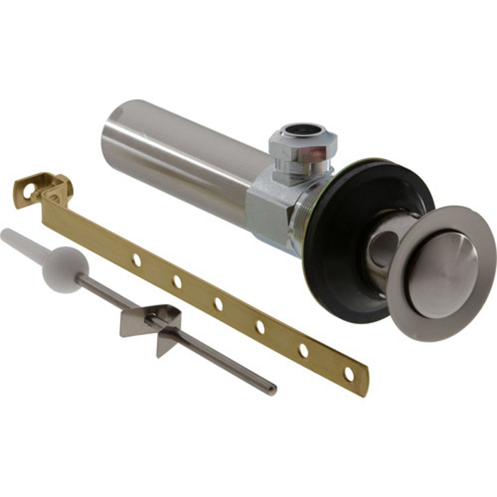 Metal Lavatory Drain Assembly, No Lift-Rod, in Stainless