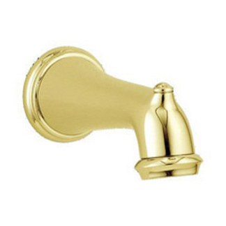 Non-Diverter 7-1/2" Tub Spout in Polished Brass