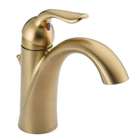 Lahara Touch2O Single Hole Lavatory Faucet in Champagne Bronze