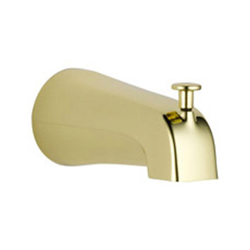 Universal Showering 5-1/4" Diverter Tub Spout in Polished Brass