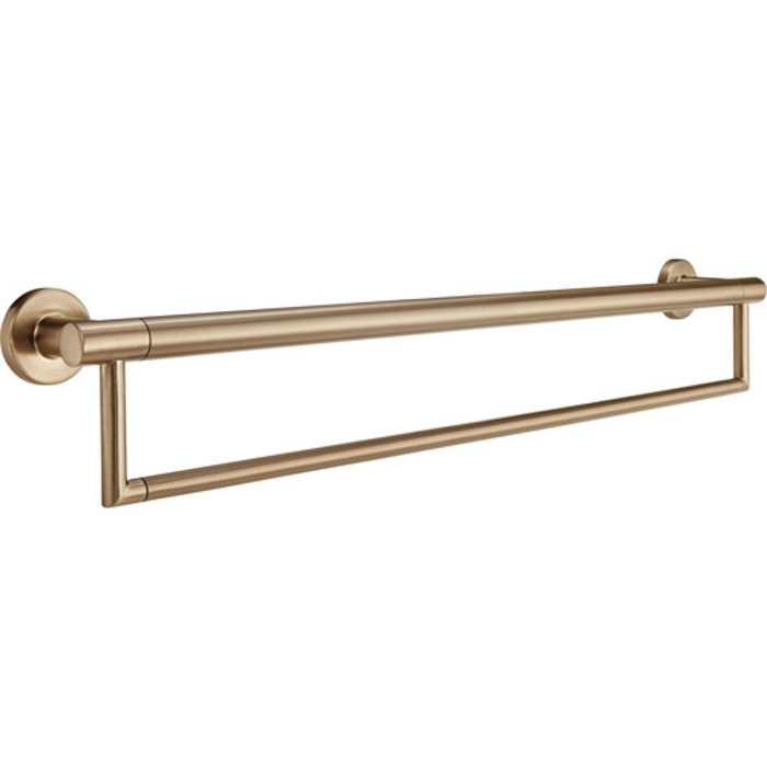 Contemporary 24" Towel Bar w/Assist Bar in Champagne Bronze