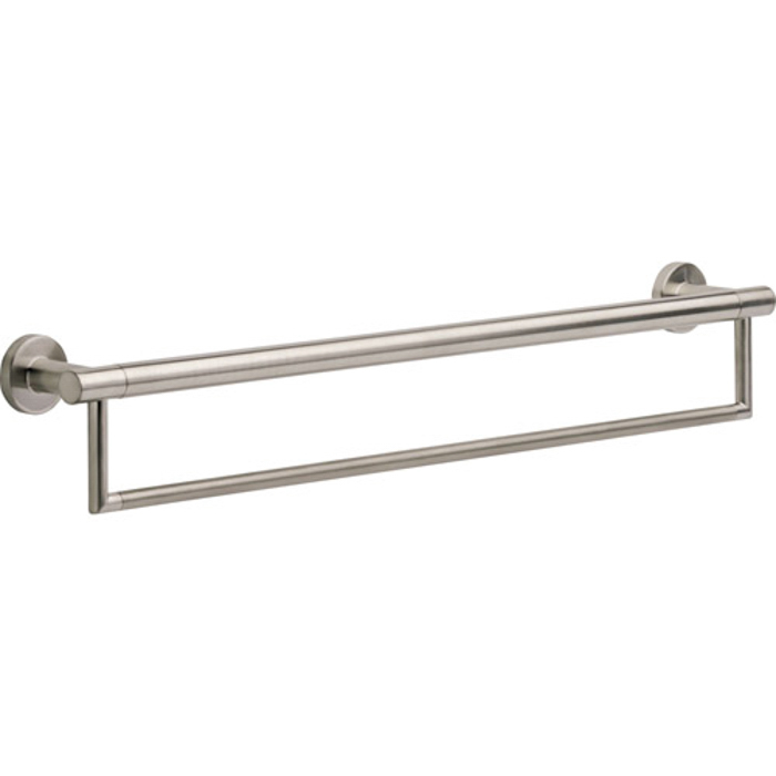 Contemporary 24" Towel Bar w/Assist Bar in Stainless Steel