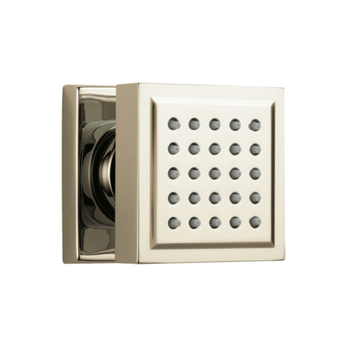 Square Surface Mount Body Spray in Polished Nickel