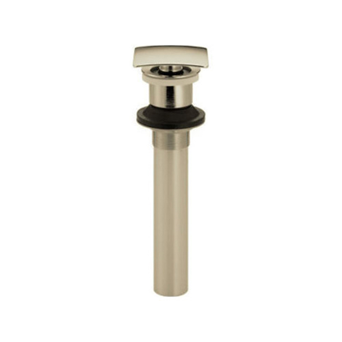 Square Push Pop-Up Drain Assembly, No Overflow, in C. Bronze