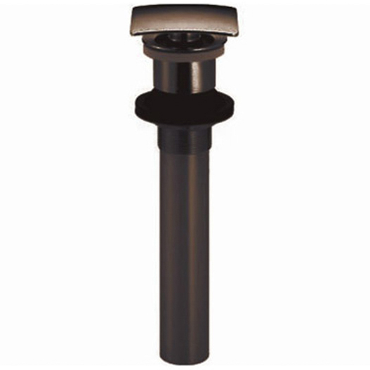 Square Push Pop-Up Drain Assembly, No Overflow, in V. Bronze