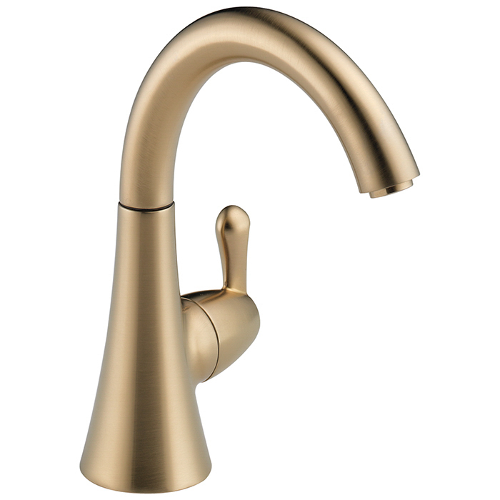 Transitional Single Handle Beverage Faucet Champagne Bronze