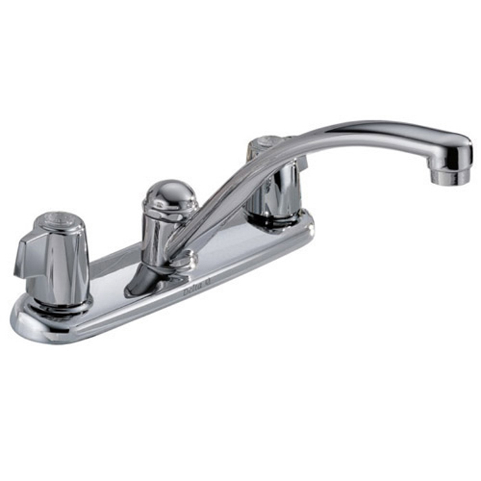 Classic Two Handle Kitchen Faucet in Chrome